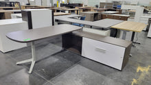 Load image into Gallery viewer, Modern Grey L-Shape Desk
