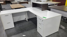 Load image into Gallery viewer, White L-Shape Reception Desk

