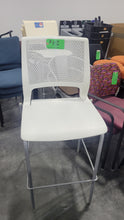 Load image into Gallery viewer, White Sit-On-It Bar Height Stool

