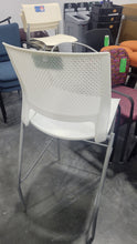 Load image into Gallery viewer, White Sit-On-It Bar Height Stool
