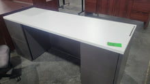 Load image into Gallery viewer, As-Is White and Grey Desk/Credenza Set
