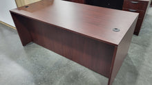 Load image into Gallery viewer, 36 x 11 Mahogany Double Pedestal Desk
