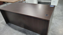 Load image into Gallery viewer, Espresso Single Pedestal Desk
