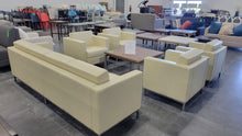 Load image into Gallery viewer, Cream Leather Lounge Set
