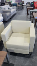 Load image into Gallery viewer, Cream Leather Lounge Set
