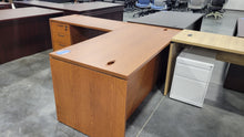 Load image into Gallery viewer, 5.5' x 6.5' Cherry Hon L-Shape Desk
