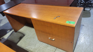 Maple Desk and Credenza Set