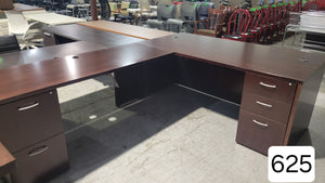 Espresso L-Shape Desk