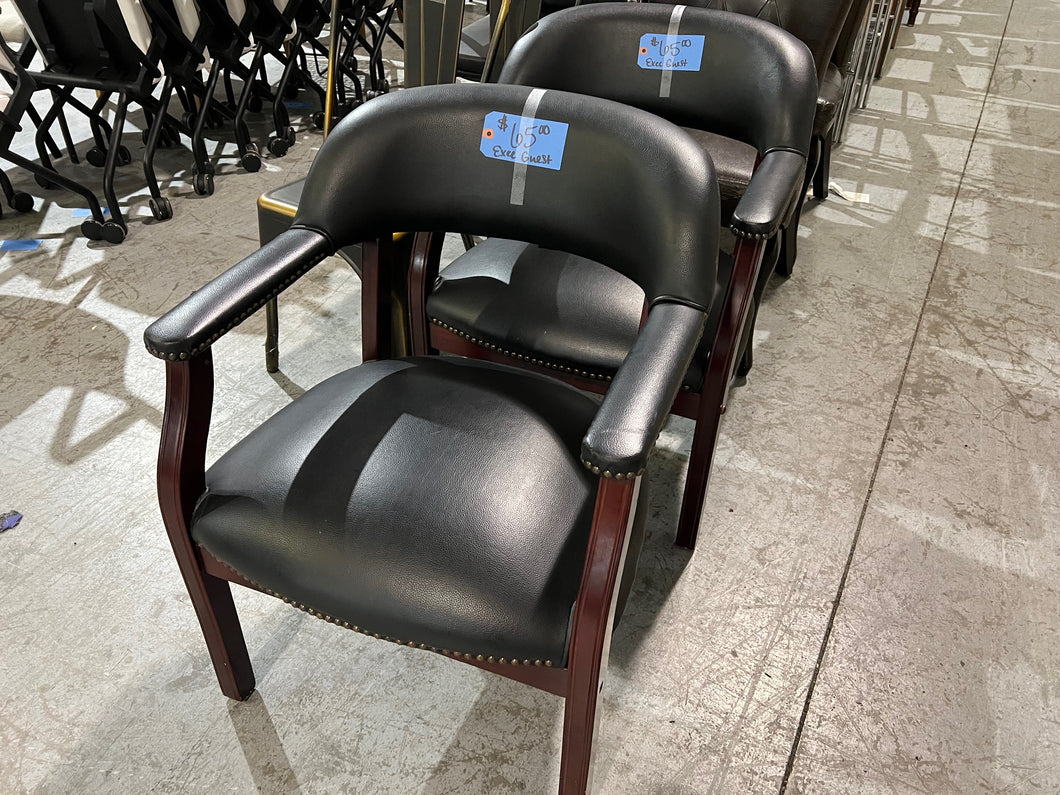 Black and Cherry Executive Guest Chair
