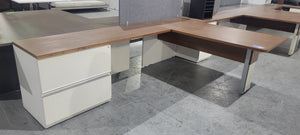 Walnut L-Shape Desk