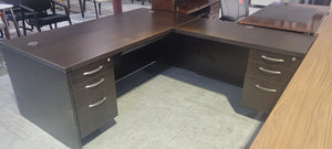 6 x 7 Espresso L-Shape Desk
