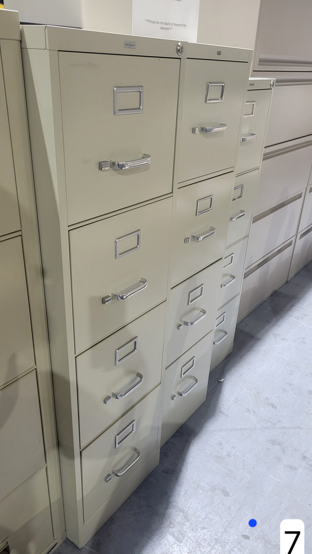 Khaki Vertical File Cabinet