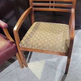 Guest Chair, Cherry and Fabric