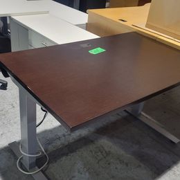 Mahogany Sit-Stand Desk