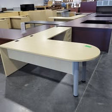 Load image into Gallery viewer, Maple P-Top L-Shaped Desk
