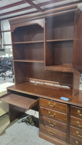 Traditional Cherry Desk and Hutch