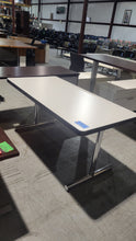 Load image into Gallery viewer, White Laminate and Chrome Folding Table
