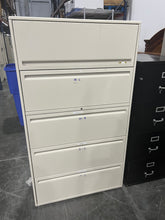 Load image into Gallery viewer, Light Putty 5-Drawer Lateral File Cabinet
