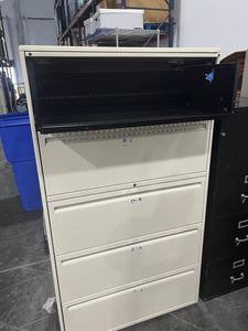 Light Putty 5-Drawer Lateral File Cabinet