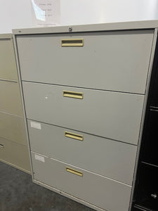 Light Gray 4-Drawer Lateral File Cabinet