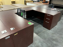 Load image into Gallery viewer, Mahogany U-Shape Desk
