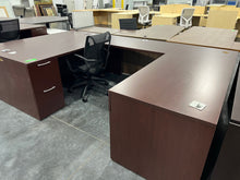 Load image into Gallery viewer, Mahogany U-Shape Desk
