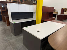 Load image into Gallery viewer, White and Grey Desk and Credenza Set

