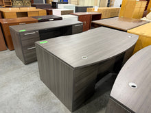 Load image into Gallery viewer, Grey Desk and Credenza Set
