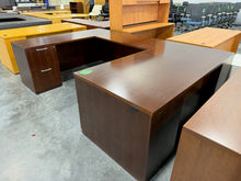 Load image into Gallery viewer, As-Is Cherry U-Shape Desk
