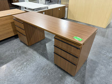 Load image into Gallery viewer, Walnut and Black Desk Set
