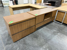 Load image into Gallery viewer, Walnut and Black Desk Set
