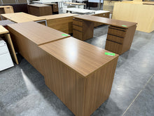 Load image into Gallery viewer, Walnut and Black Desk Set
