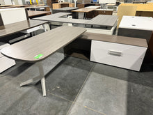 Load image into Gallery viewer, Modern Gray L-Shape Desk
