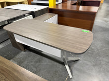 Load image into Gallery viewer, Modern Gray L-Shape Desk
