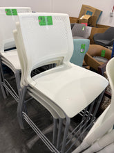 Load image into Gallery viewer, White Sit-On-It Bar Height Stool
