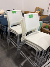 Load image into Gallery viewer, White Sit-On-It Bar Height Stool

