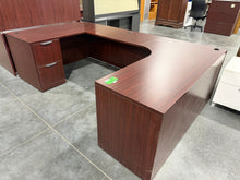 Load image into Gallery viewer, Mahogany U-Shape Desk
