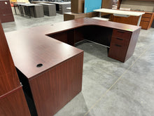 Load image into Gallery viewer, Mahogany U-Shape Desk
