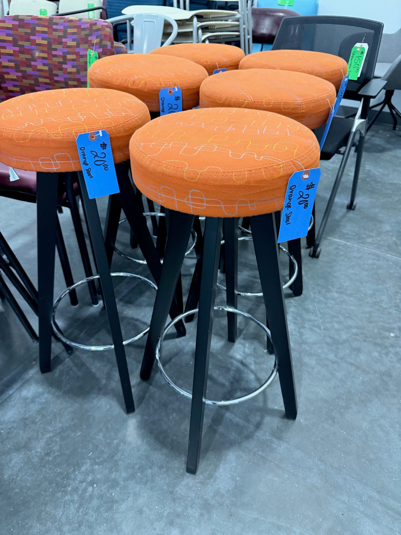Orange Stool – Superior Office Services | Used Office Furniture Online ...