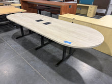 Load image into Gallery viewer, 10' Oak Conference Table with Power Modules
