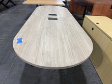 Load image into Gallery viewer, 10' Oak Conference Table with Power Modules
