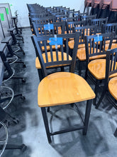 Load image into Gallery viewer, Black and Maple Counter Height Chair
