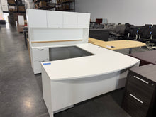 Load image into Gallery viewer, White U-Shaped Desk
