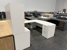 Load image into Gallery viewer, White U-Shaped Desk
