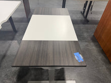 Load image into Gallery viewer, 59 x 29.5 Newport Gray and White Sit-Stand Desk
