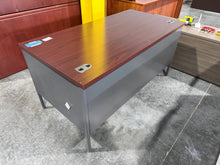 Load image into Gallery viewer, Hon Mahogany Metal Desk

