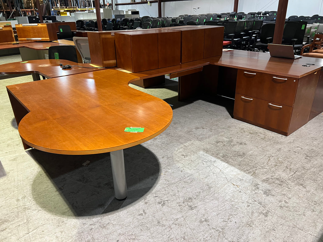 Used Wide P-Top Exec. Desk