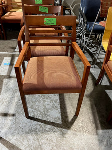 Cherry Wood Slatted Back Guest Chair