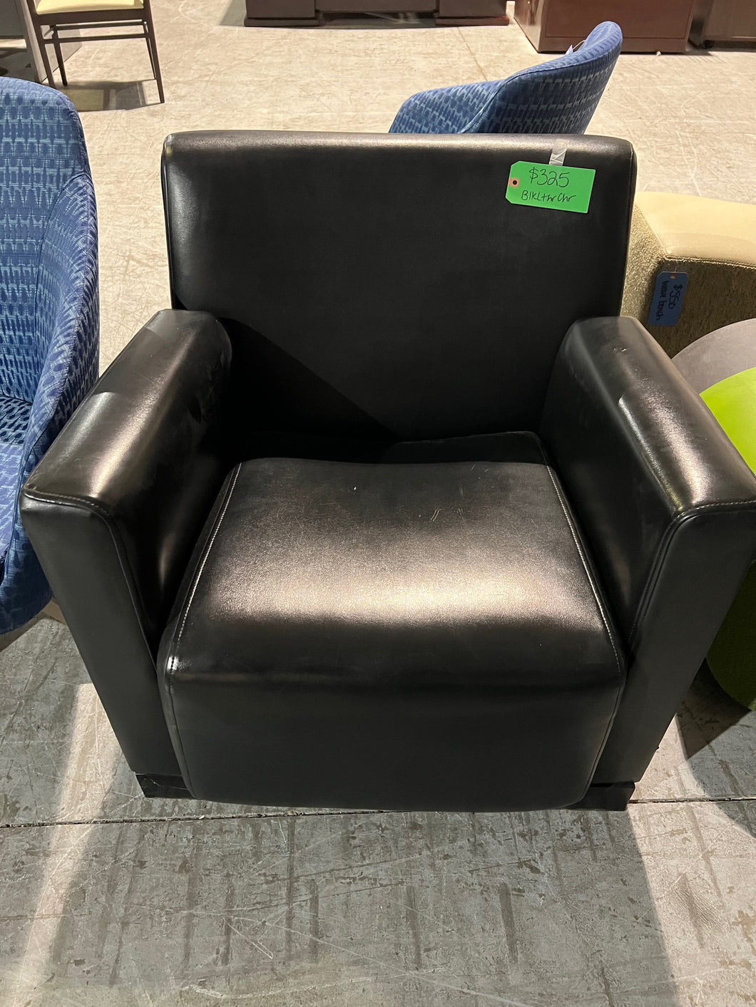 Used Black Leather Club Chair