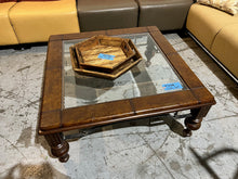 Load image into Gallery viewer, Used 3pc Glass Coffee/End Table Set
